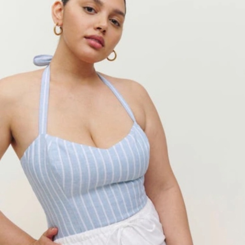 Reformation Jenna Linen Top - 4